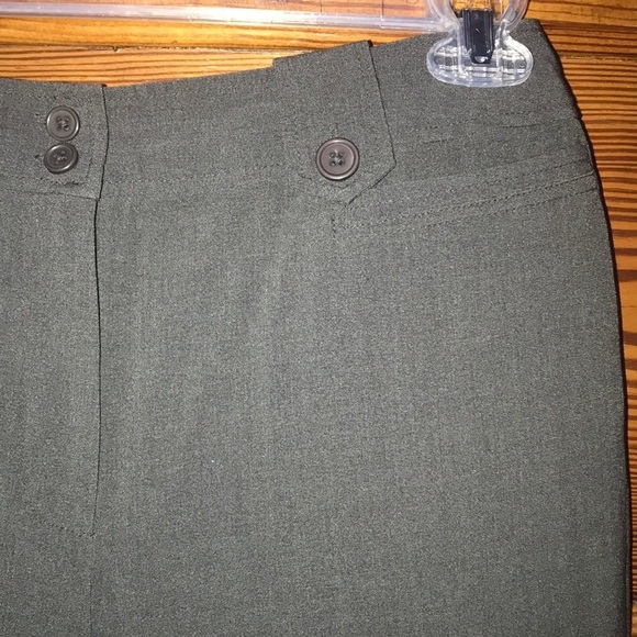 Larry Levine Gray Dress Pants Stretch 8 - Picture 3 of 6